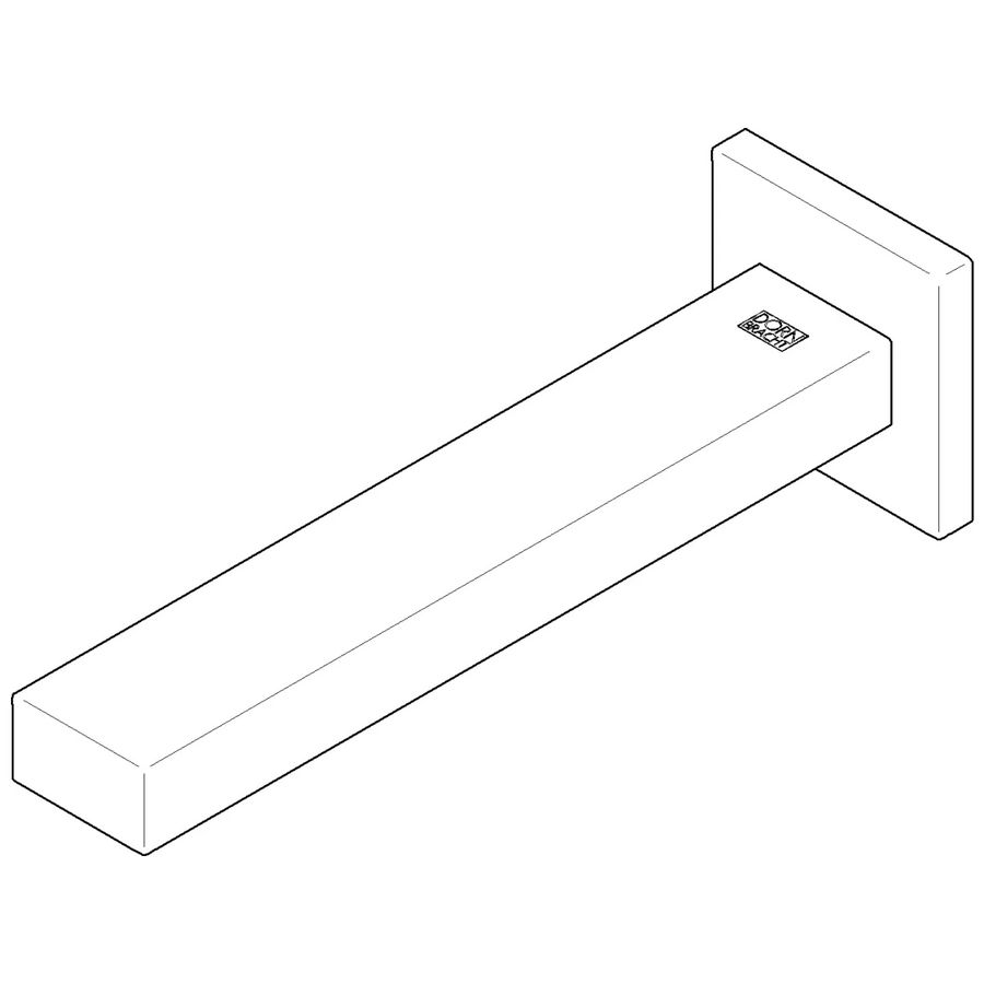 Uitloop rozet 280x67x175mm chr