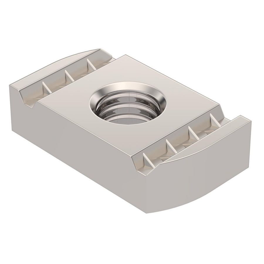 Glijmoer voor profielrail MS4121/4141 M12 Roestvast staal Blank, nabeh VVE=50