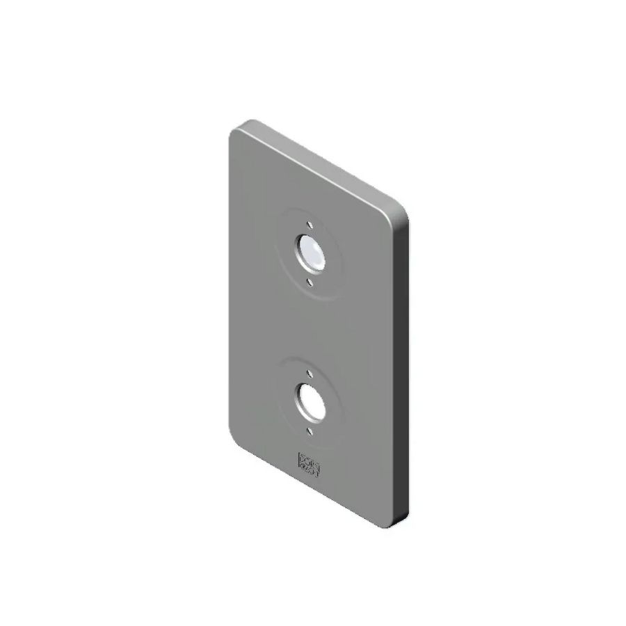 Rozet 150x90x9mm Platina gebors.