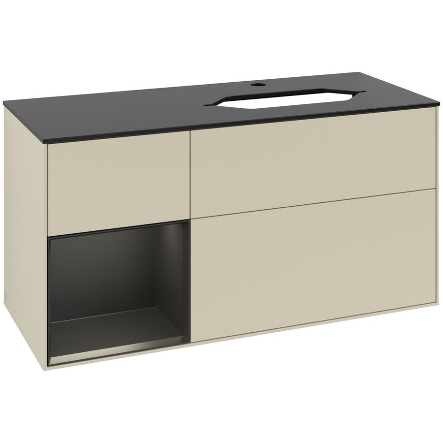 Wastafelonderkast Finion 1200x603x501mm S.Grey Matt Lacquer G272PDHJ
