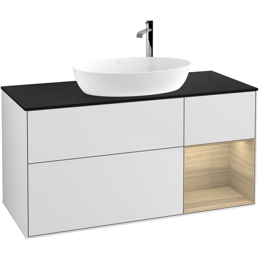 Wastafelonderkast Finion 1200x603x501mm White Matt Lacquer F952PCMT