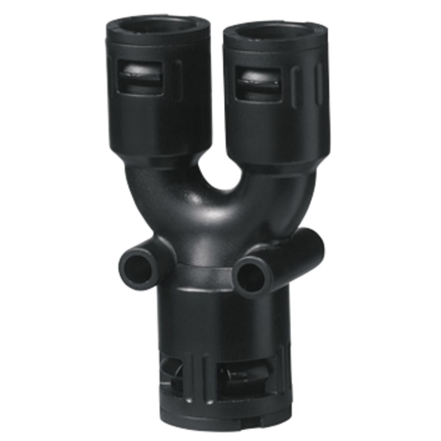 Y-stuk PA kunststof Ø13mm - 2x Ø13mm zwart IP68/ IP69K VVE=10