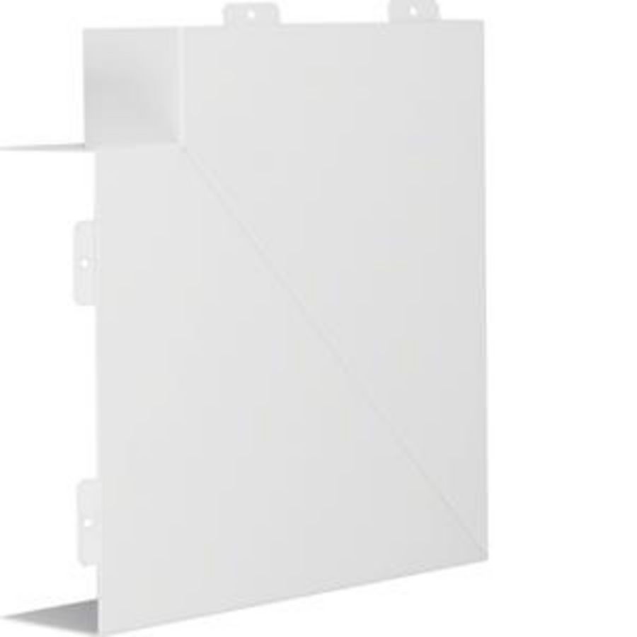 Vlakke hoek voor goot 60x200mm LFS verkeerswit