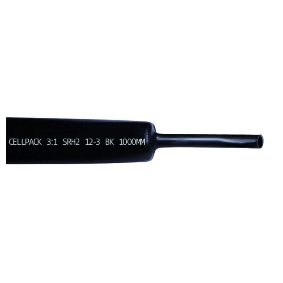 Krimpbuis dikw. krimpverh. 3:1 SRH2/12-3/zwart/1000mm VVE=20