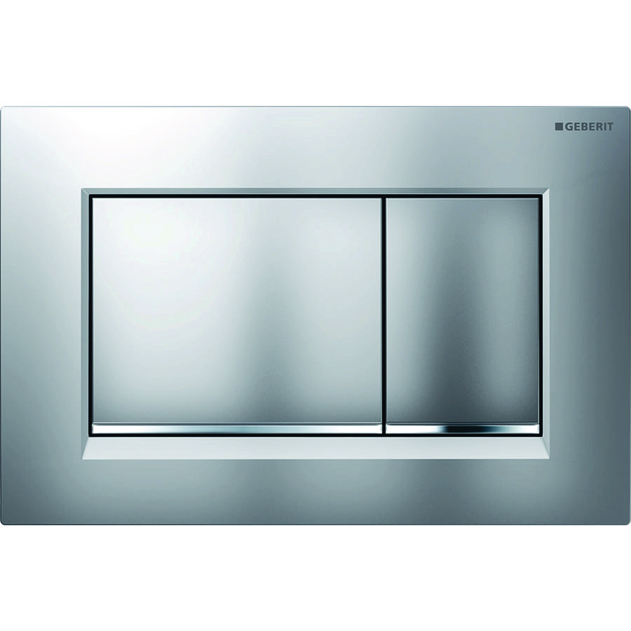 Bedieningsplaat 2-toets Sigma20 SQUARE (voorheen Sigma30) 2-toets plaat+toetsen: matchroom designstroken: glanschroom EtC