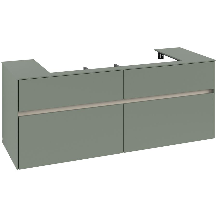 Wastafelonderkast Collaro 1400x548x500mm Soft Green C09200AF