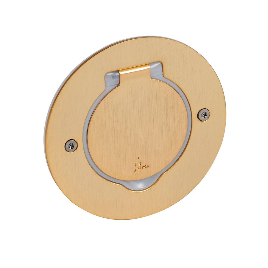 Houder vloercontactdoos rond brons IP44 IK08