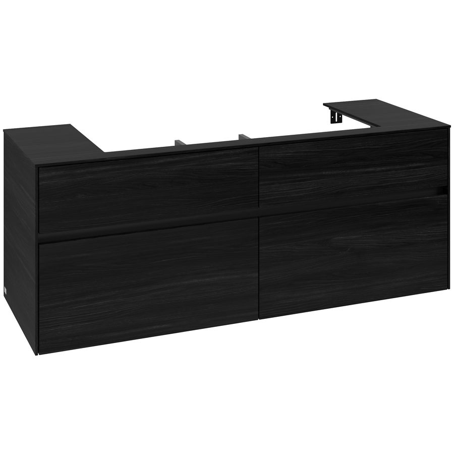Wastafelonderkast Collaro 1400x548x500mm Black Oak C09200AB
