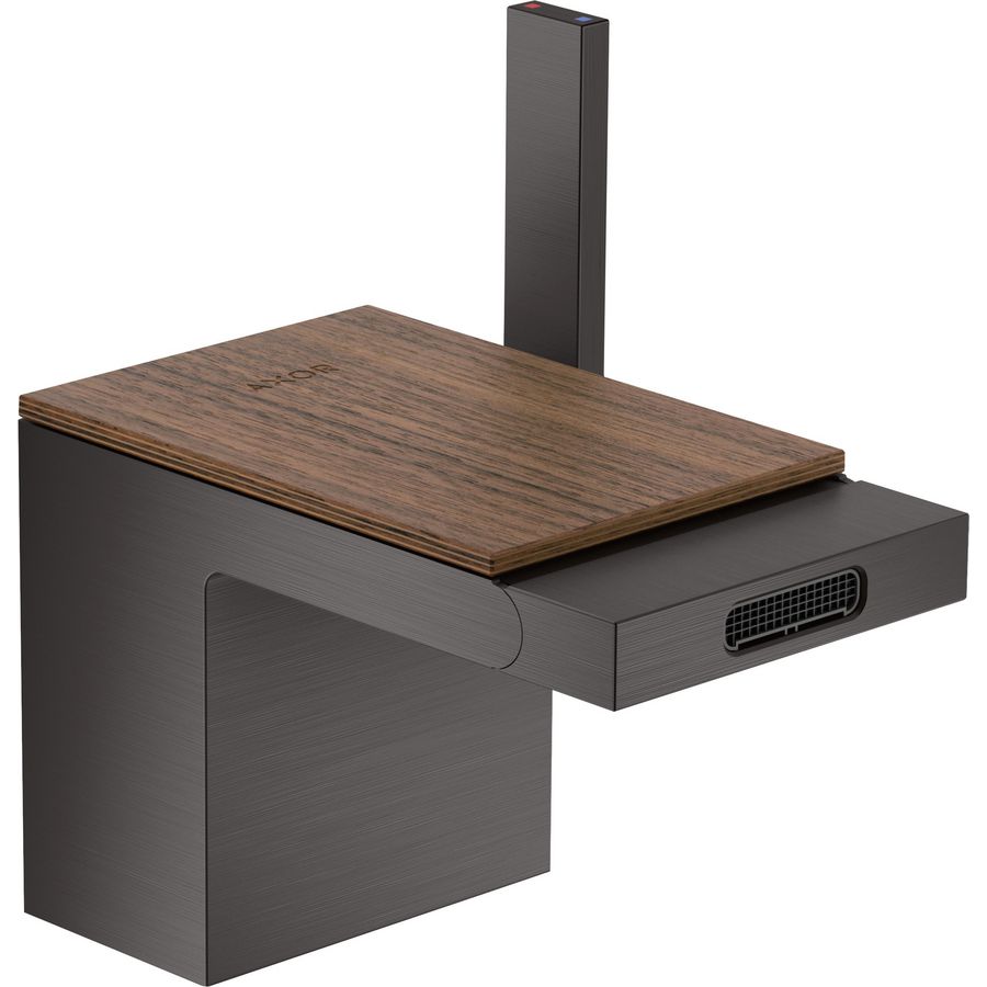 AXOR MyEdition ééngreeps bidetmengkraan met afvoerpluggarnituur zonder plaa Brushed Black Chrome