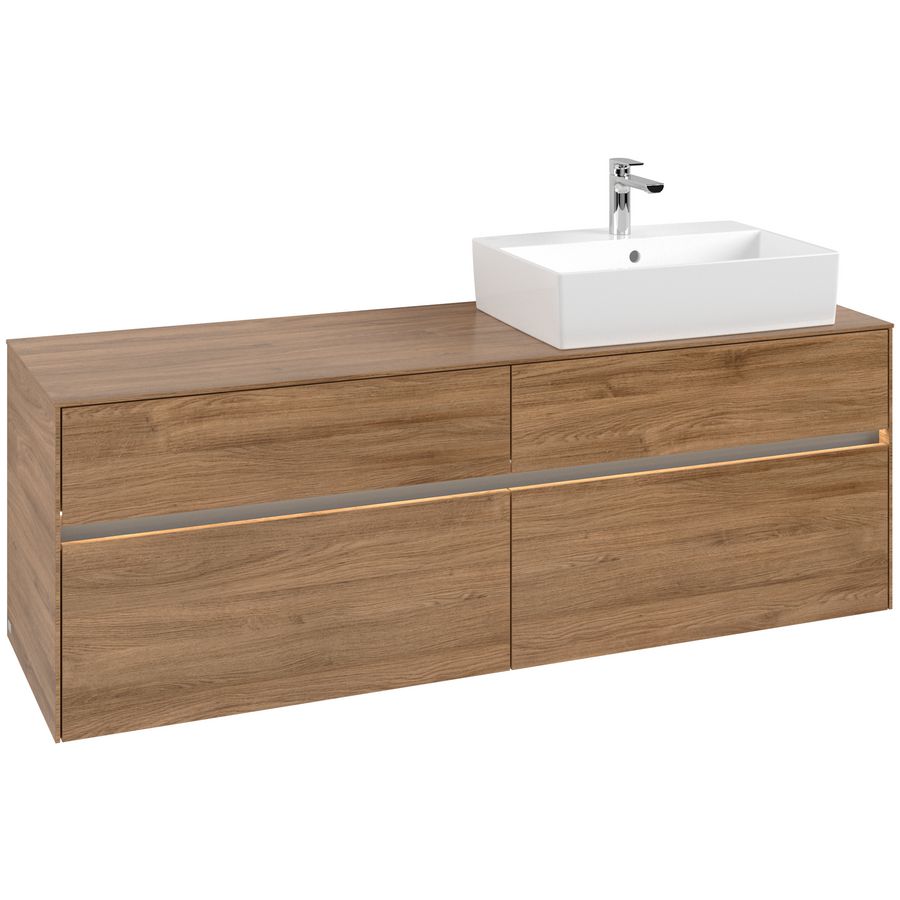 Wastafelonderkast Collaro 1600x548x500mm Oak.Kans C136B0RH