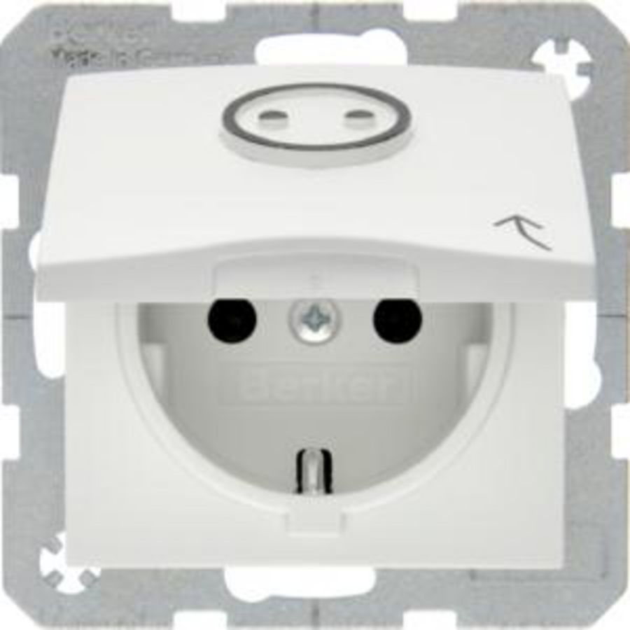 Wandcontactdoos RA voelbaar symb. berker S.1/B.3/B.7 mat