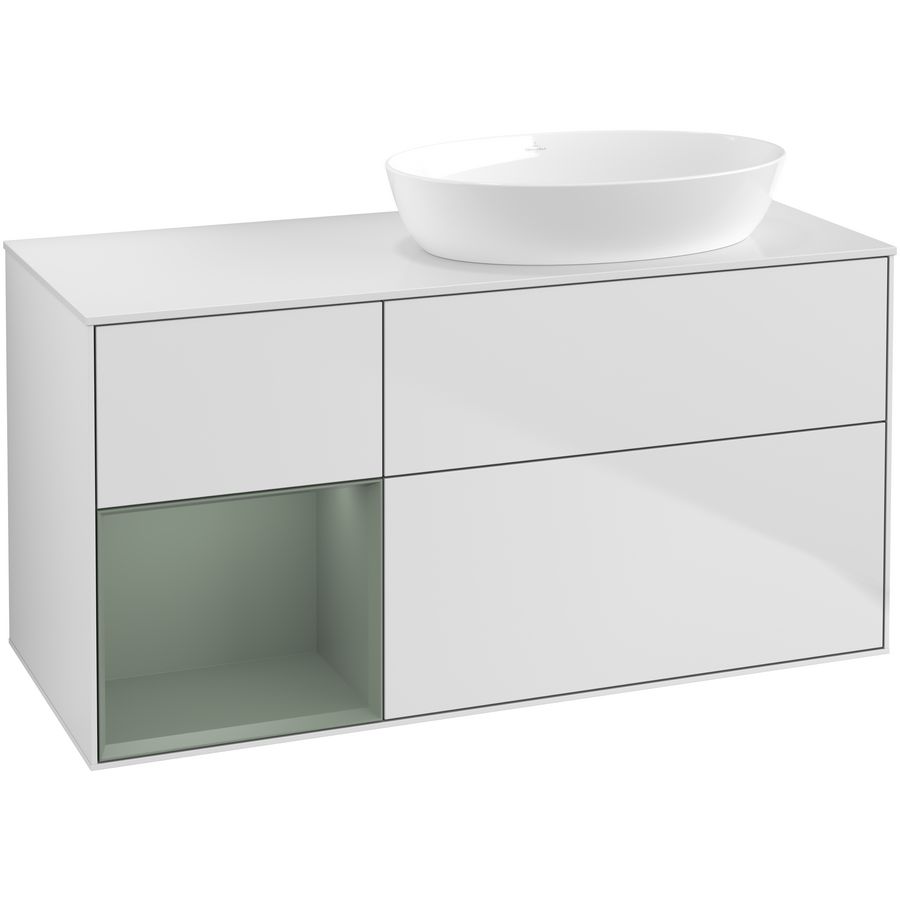 Wastafelonderkast Finion 1200x603x501mm White Matt Lacquer FA41GMMT