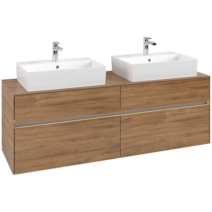 Wastafelonderkast Collaro 1600x548x500mm Oak.Kans C137B0RH