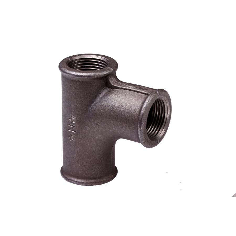 T-koppeling malleabel gietijzer verzinkt 90° m/1 gebogen spruit nr.131 3" bn.