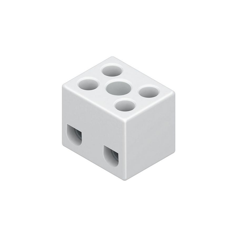 Klemmenblok / kroonblok wit 127.G 4mm² 2-polig