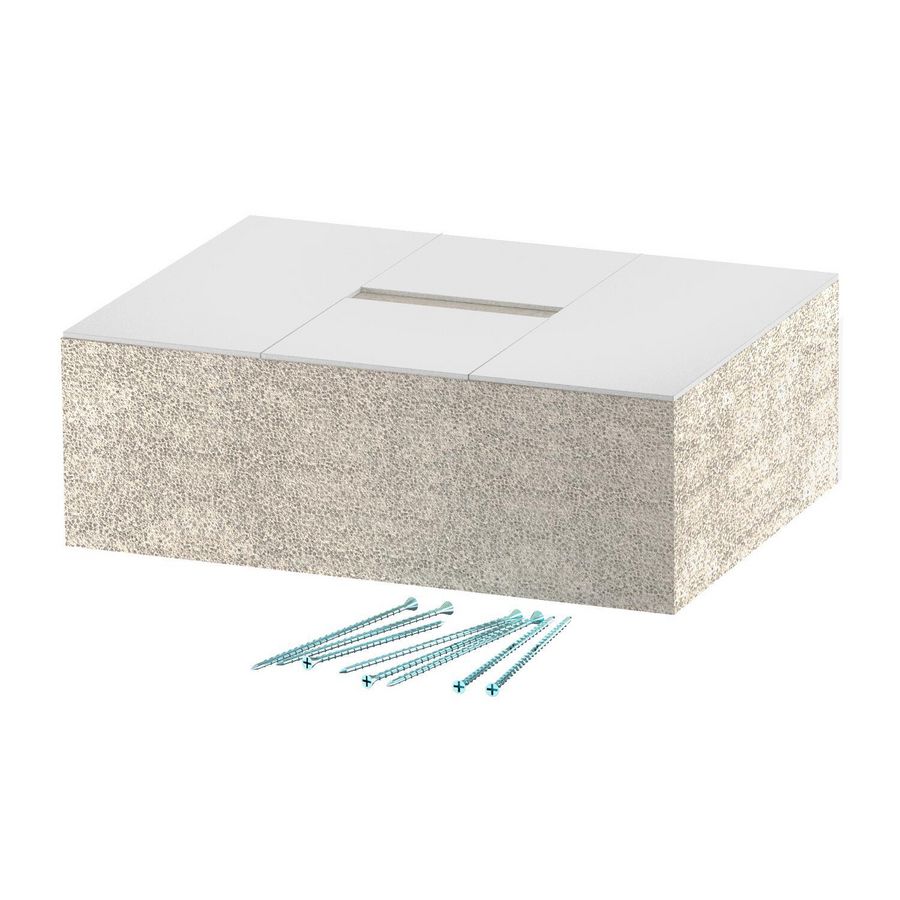 Eindstuk voor BSKD12-K0506 50x60 glasvezel grijs
