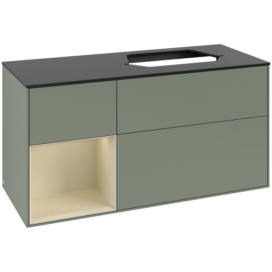 Wastafelonderkast Finion 1200x603x501mm Olive Matt Lacquer G392HJGM