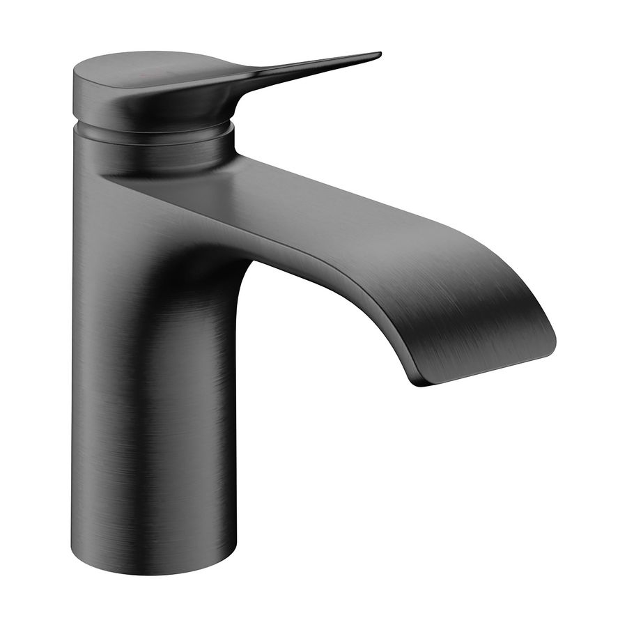 1-hendel wastafelkraan 80 CoolStart met pop-up Vivenis Brushed Black Chrome