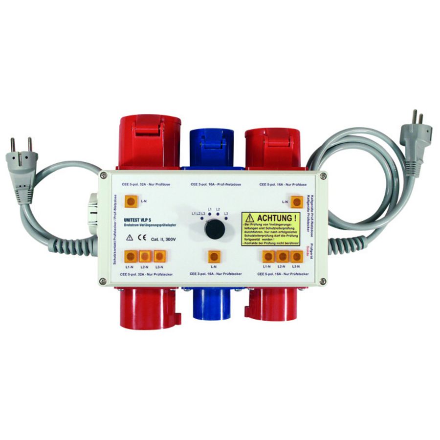 VLP5 Driefase testadapter, 16 A 3 polig, 16/32 A 5 polig CEE
