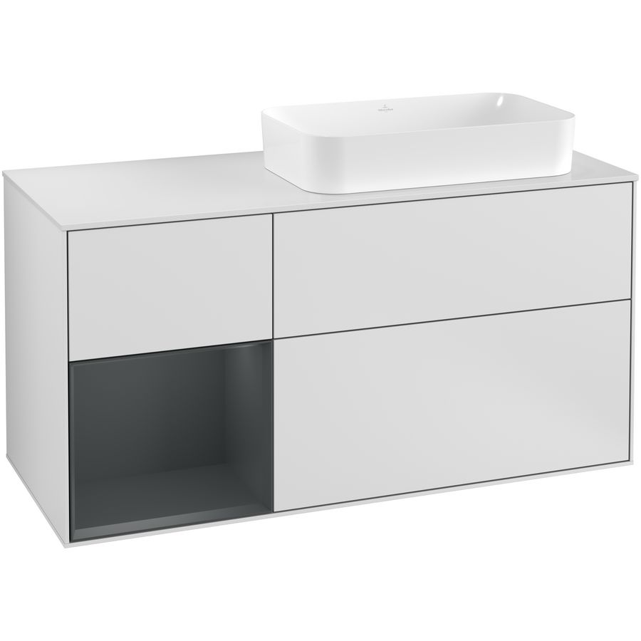 Wastafelonderkast Finion 1200x603x501mm White Matt Lacquer G271HGMT