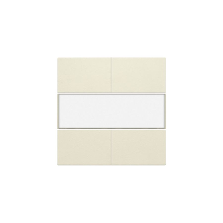 Afwerkingsset 4-voudige pot.vrij knop 24V tekstveld cream