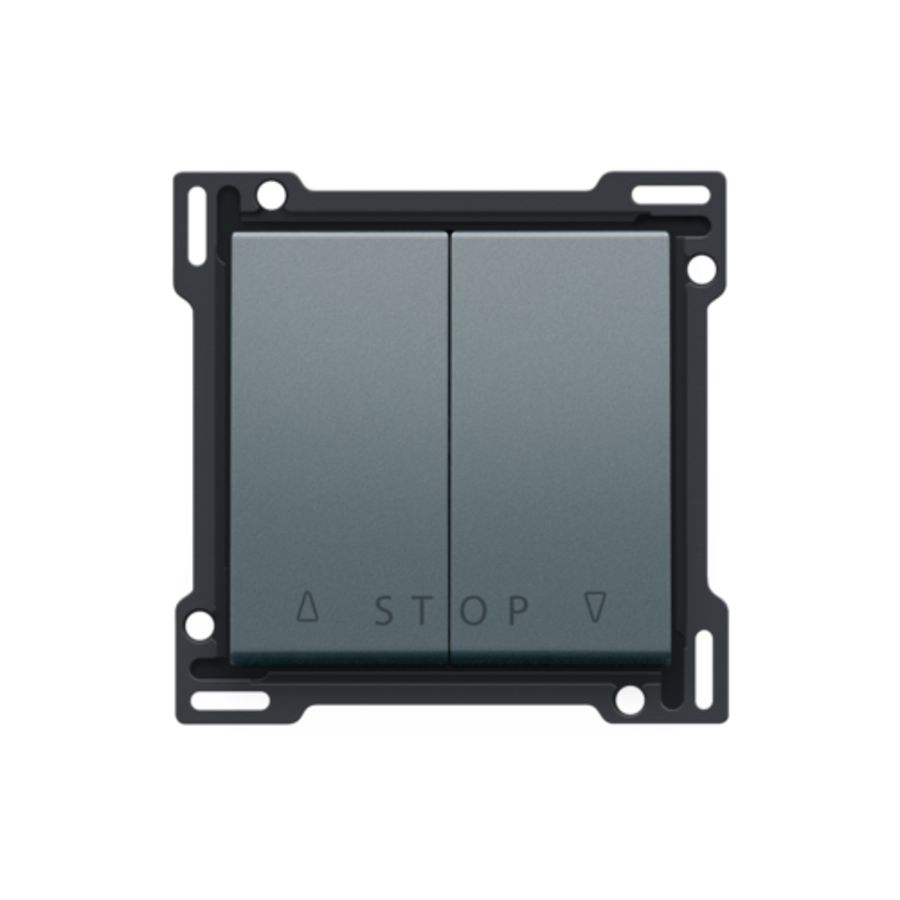 Afwerkingsset 2-voudige rolluikdrukknop elek.sturing blue gr