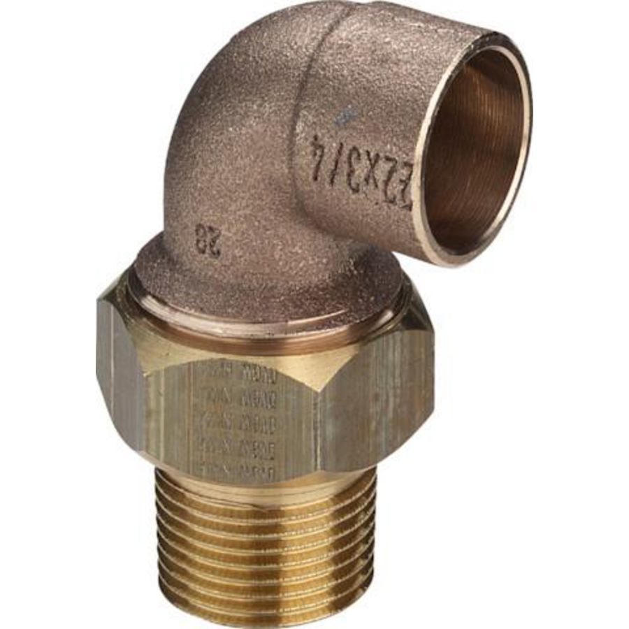 Knieschroefkoppeling 35x1 1/4 brons/blank 120061 VVE=5