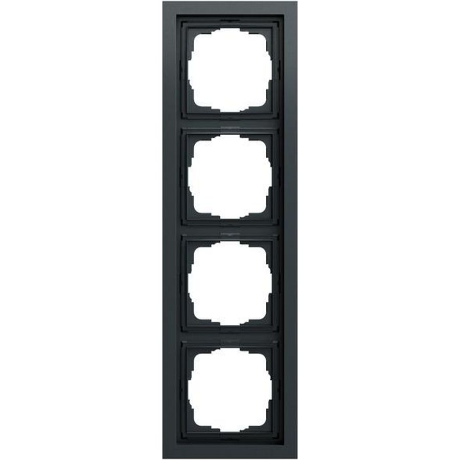 Afdekraam 4-voudig vlak Gira F200 antracit(gel.)