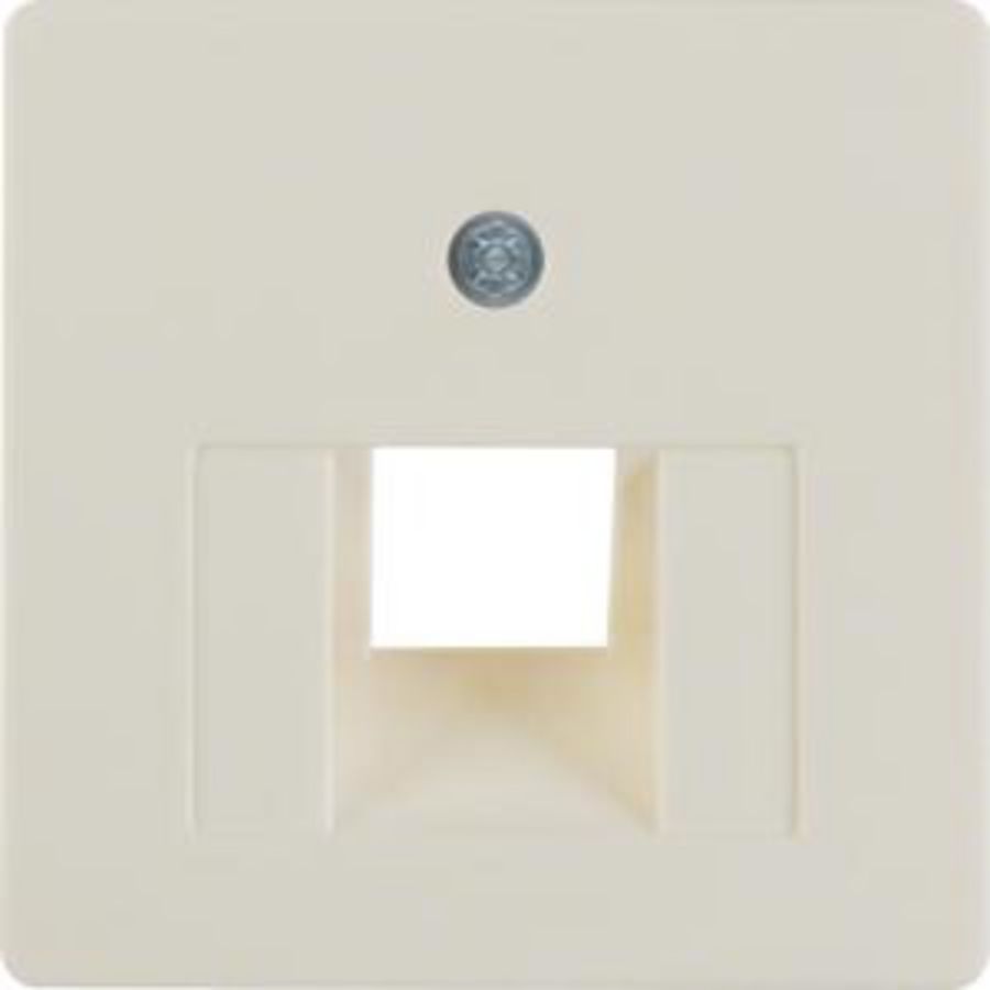 Centraalplaat v RJ-datacontactdoos 1-v wit glans