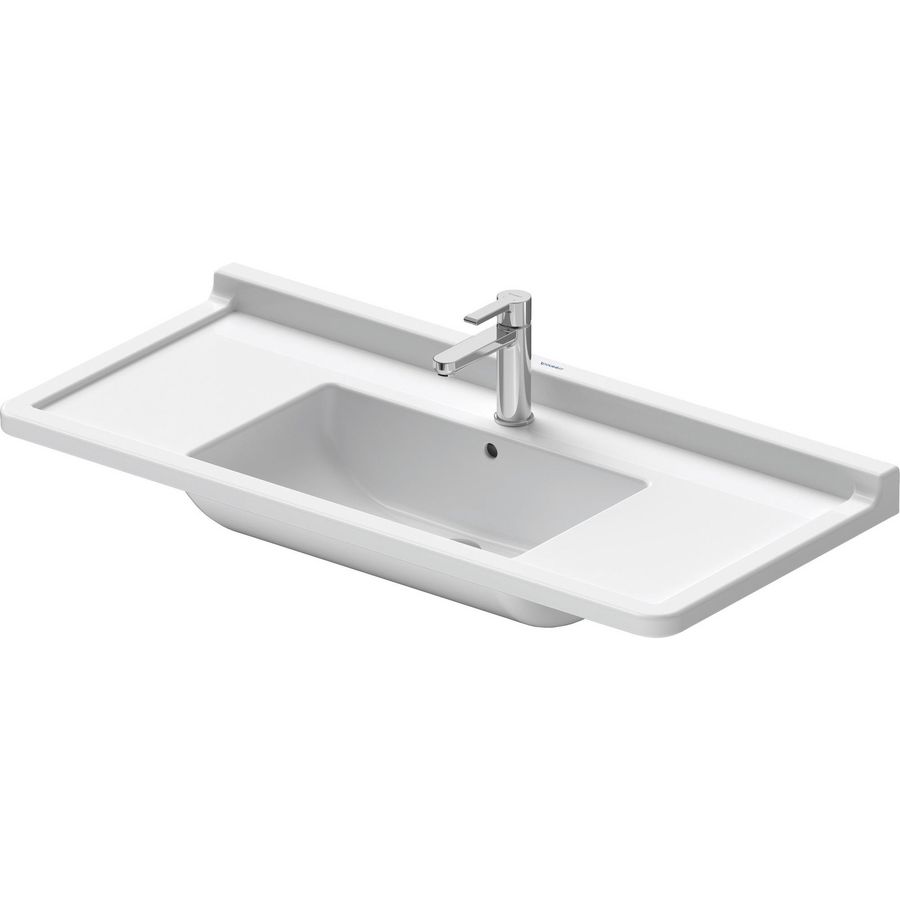STARCK 3 #030410 wastafel 1050mm wit met kraangat met overloop