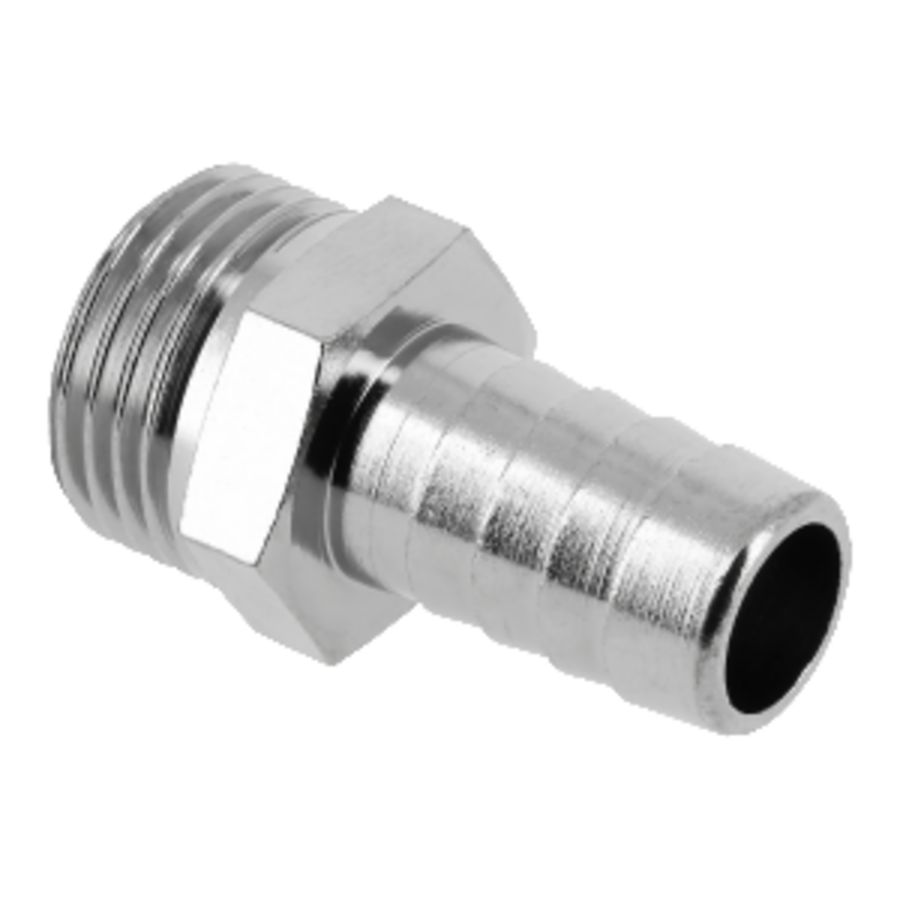 Slangpilaar 1/2" buitendraad x 14mm chroom VVE=10