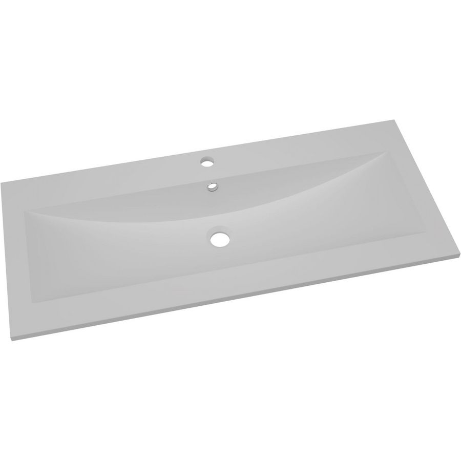 Milano wastafel 100cm 1 kraangat