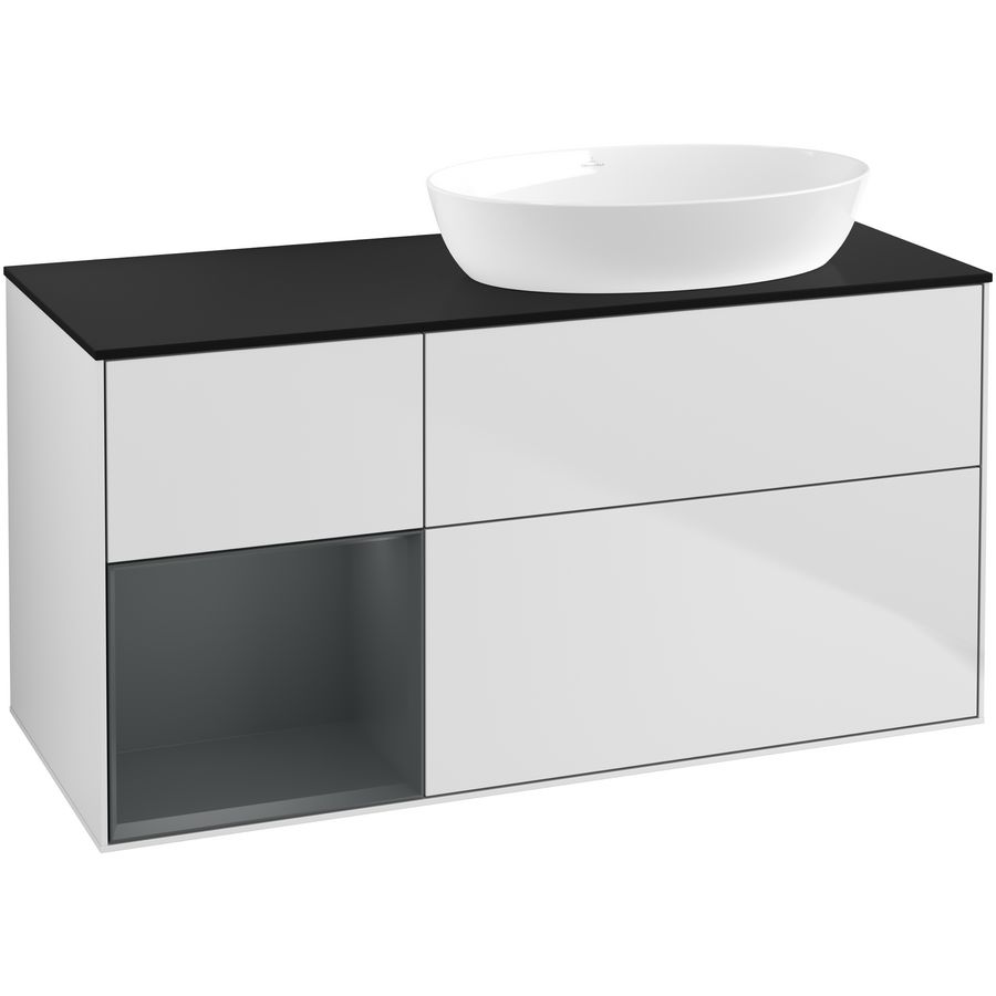 Wastafelonderkast Finion 1200x603x501mm White Matt Lacquer FA42HGMT