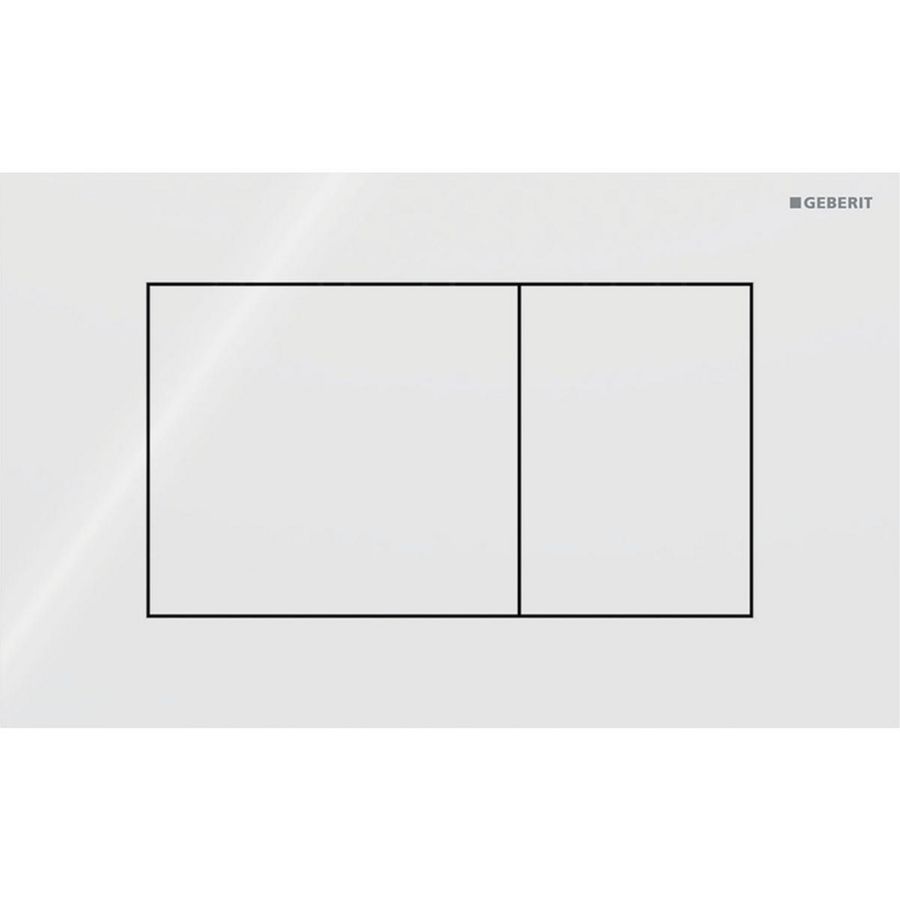 Bedieningsplaat 2-toets Sigma40 SQUARE glas wit 115.629.SI.1