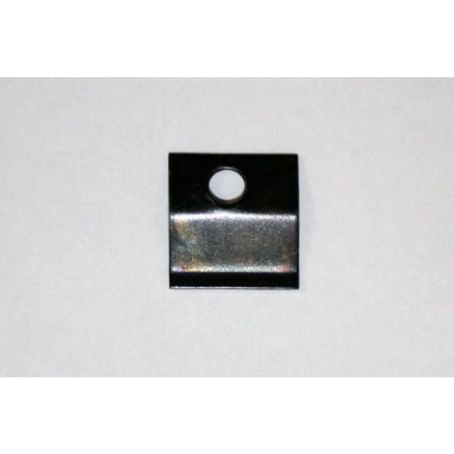 Glasbevestiging (20mm breed) zwart gelakt 4 stuks