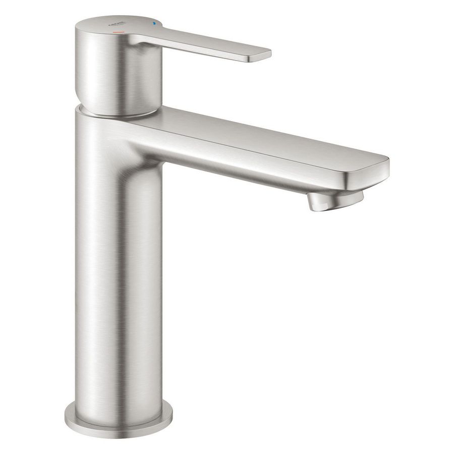 Lineare S-size wastafelmengkraan supersteel (rvs look) pushopen