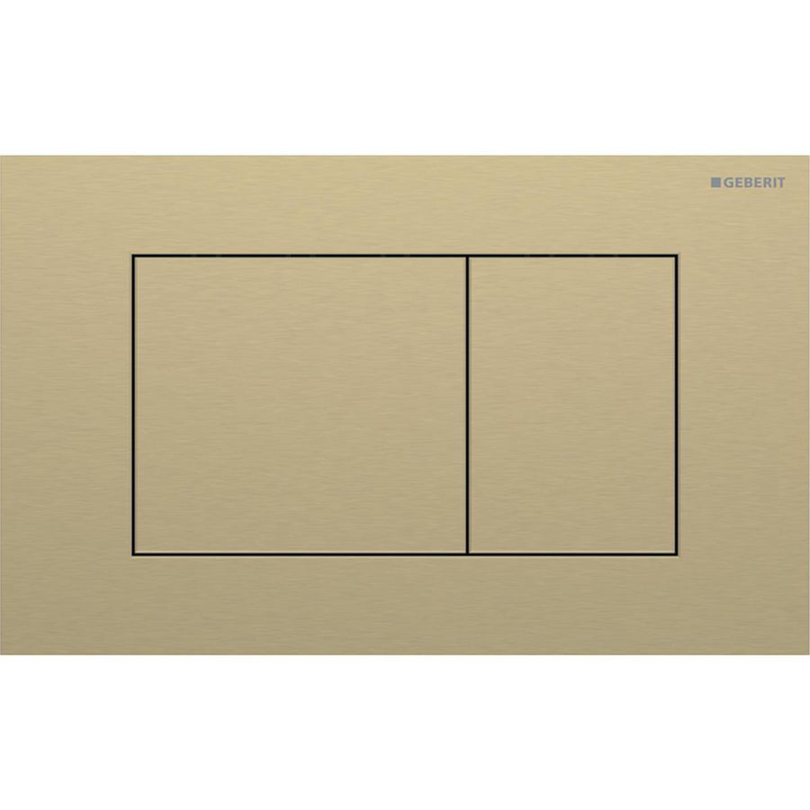 Bedieningsplaat 2-toets Sigma40 SQUARE geborsteld messing 115.629.QF.1