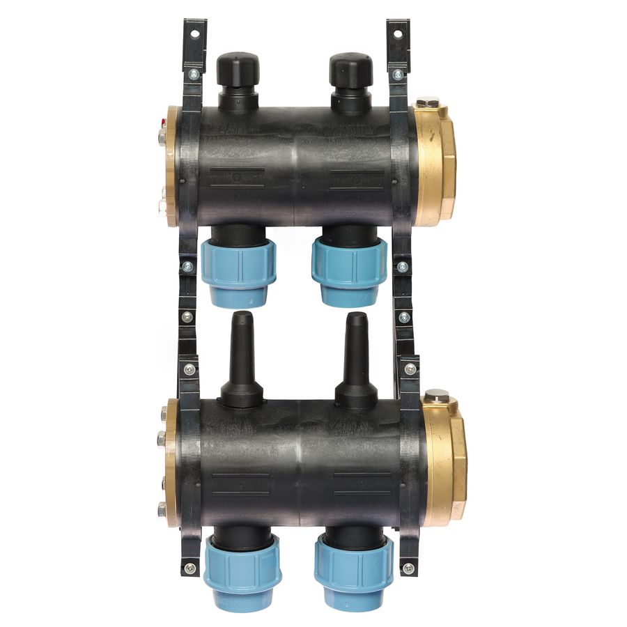 Brineverdeler 4420 2 "kunststof + PE-koppeling 32mm 2-groepen