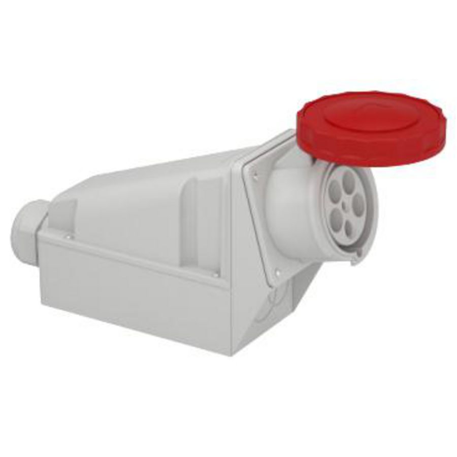 Wandcontactdoos Gehoekt 3P+N+A 125A 380-415V AC 6h PratiKa