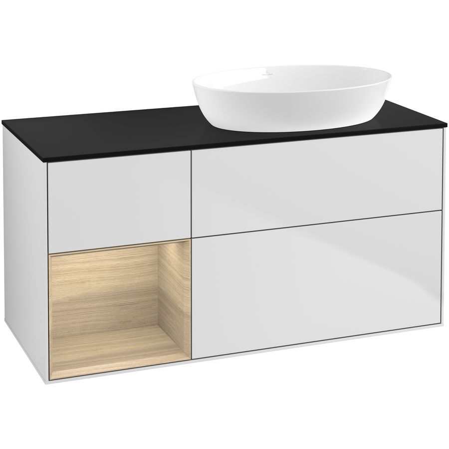 Wastafelonderkast Finion 1200x603x501mm White Matt Lacquer FA42PCMT