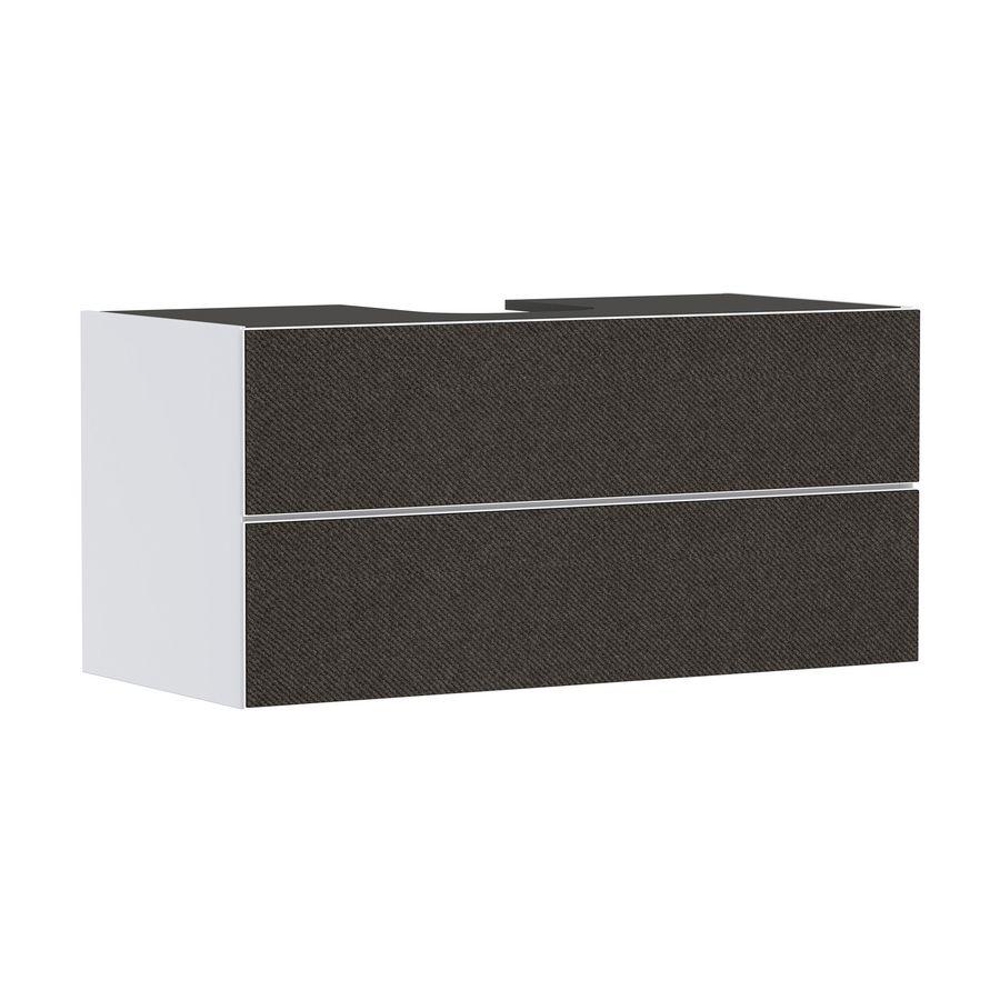 Badmeubel Xevolos E mat wit 1180/550 2L inbouwwastafel TDG