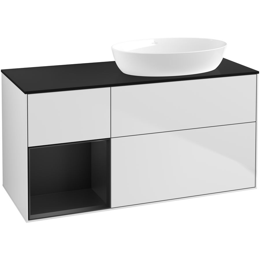 Wastafelonderkast Finion 1200x603x501mm White Matt Lacquer FA42PDMT