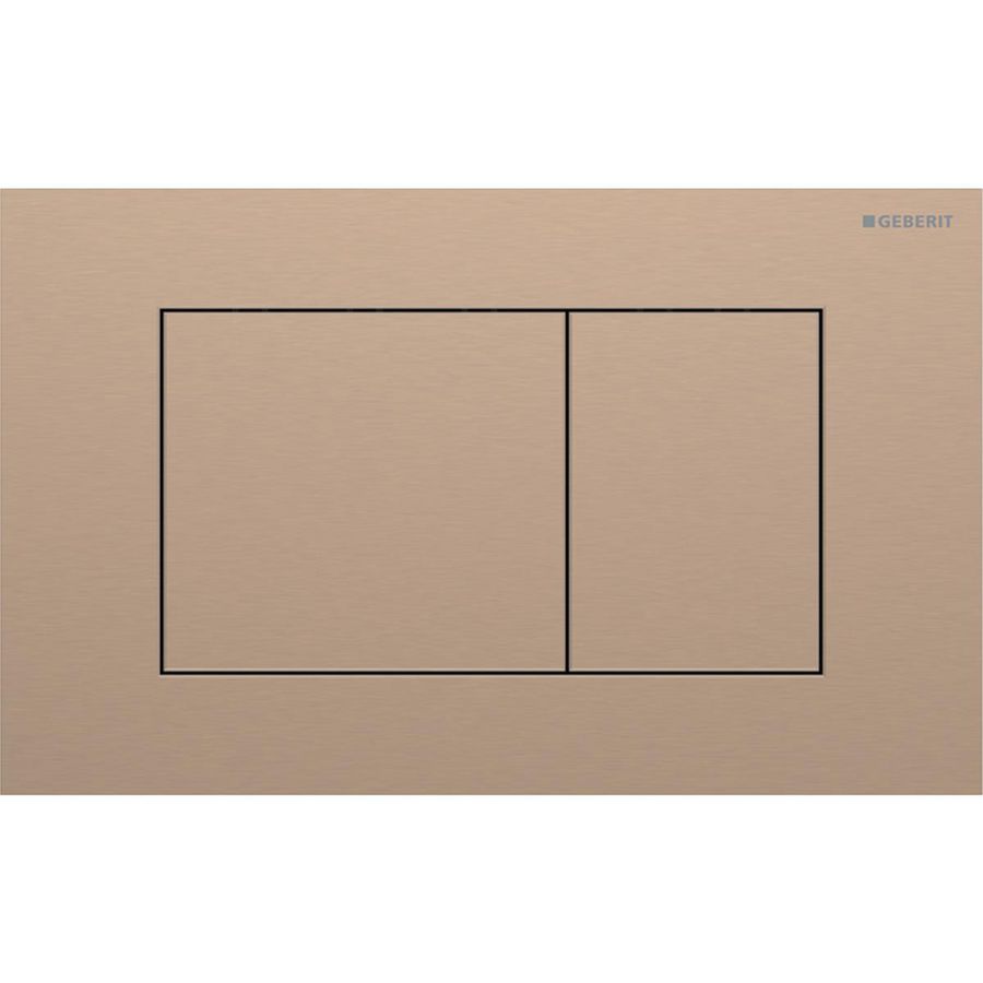 Bedieningsplaat 2-toets Sigma40 SQUARE geborsteld roodgoud