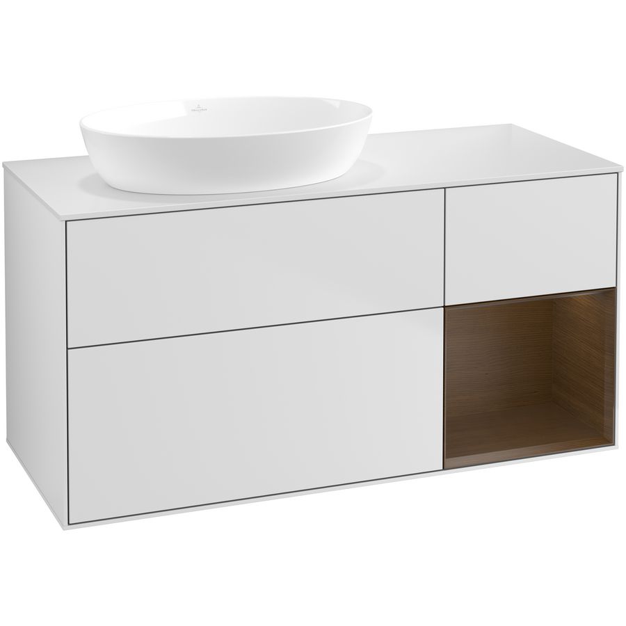 Wastafelonderkast Finion 1200x603x501mm White Matt Lacquer FA51GNMT