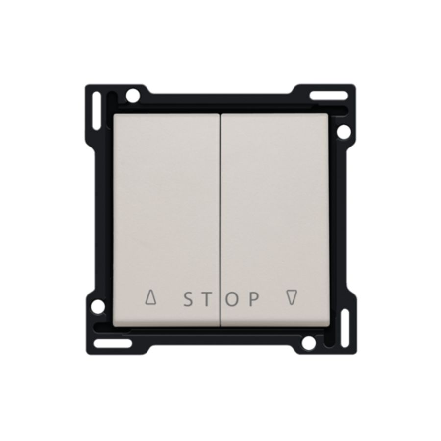 Afwerkingsset 2-voudige rolluikdrukknop elek.sturing l.grey