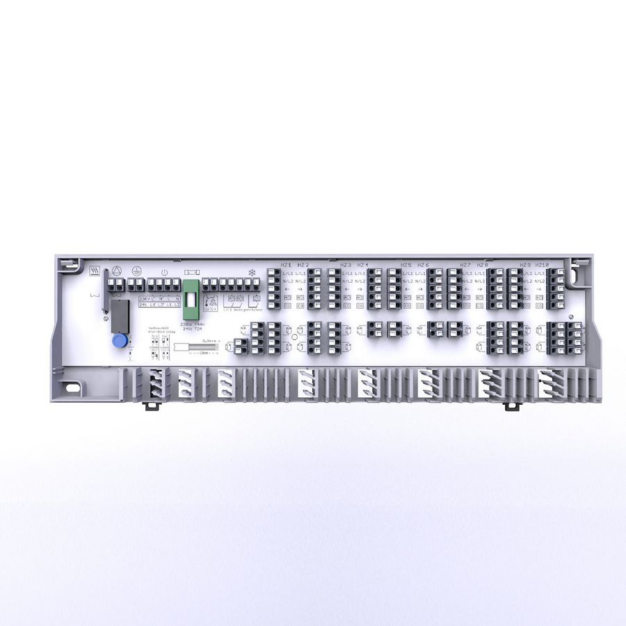 Terminal strip 10 ch. 230V H/C