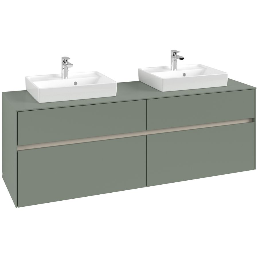 Wastafelonderkast Collaro 1600x548x500mm Soft Green C02100AF
