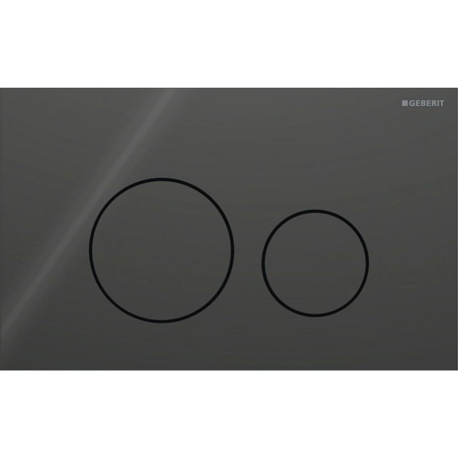 Bedieningsplaat 2-toets Sigma40 ROUND glas zwart 115.628.SJ.1