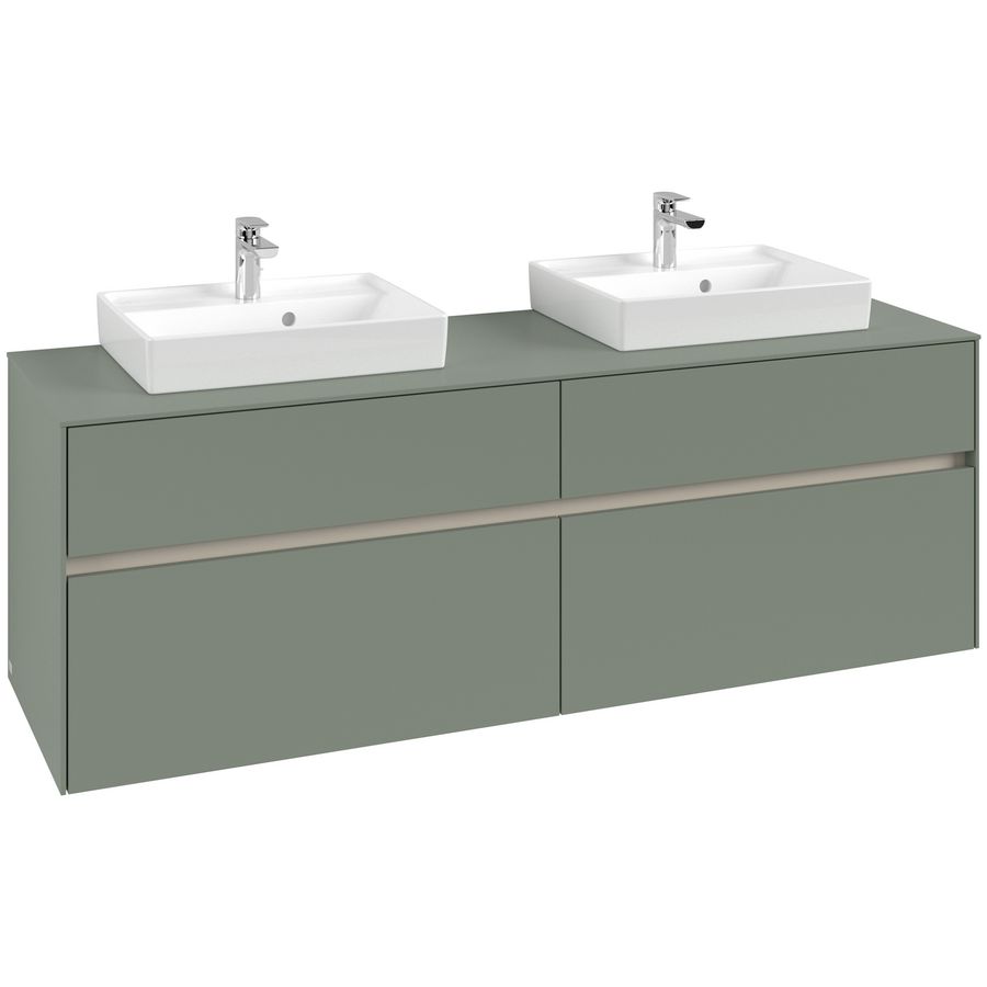 Wastafelonderkast Collaro 1600x548x500mm Soft Green C021B0AF