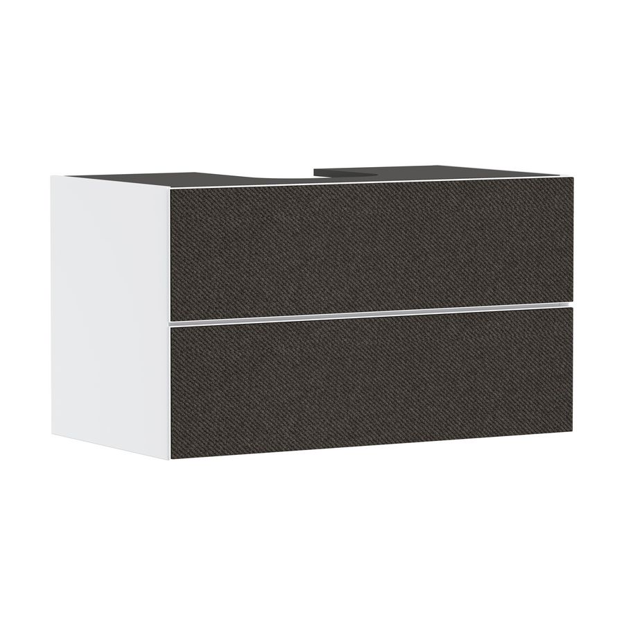 Badmeubel Xevolos E mat wit 980/550 2L inbouwwastafel TDG